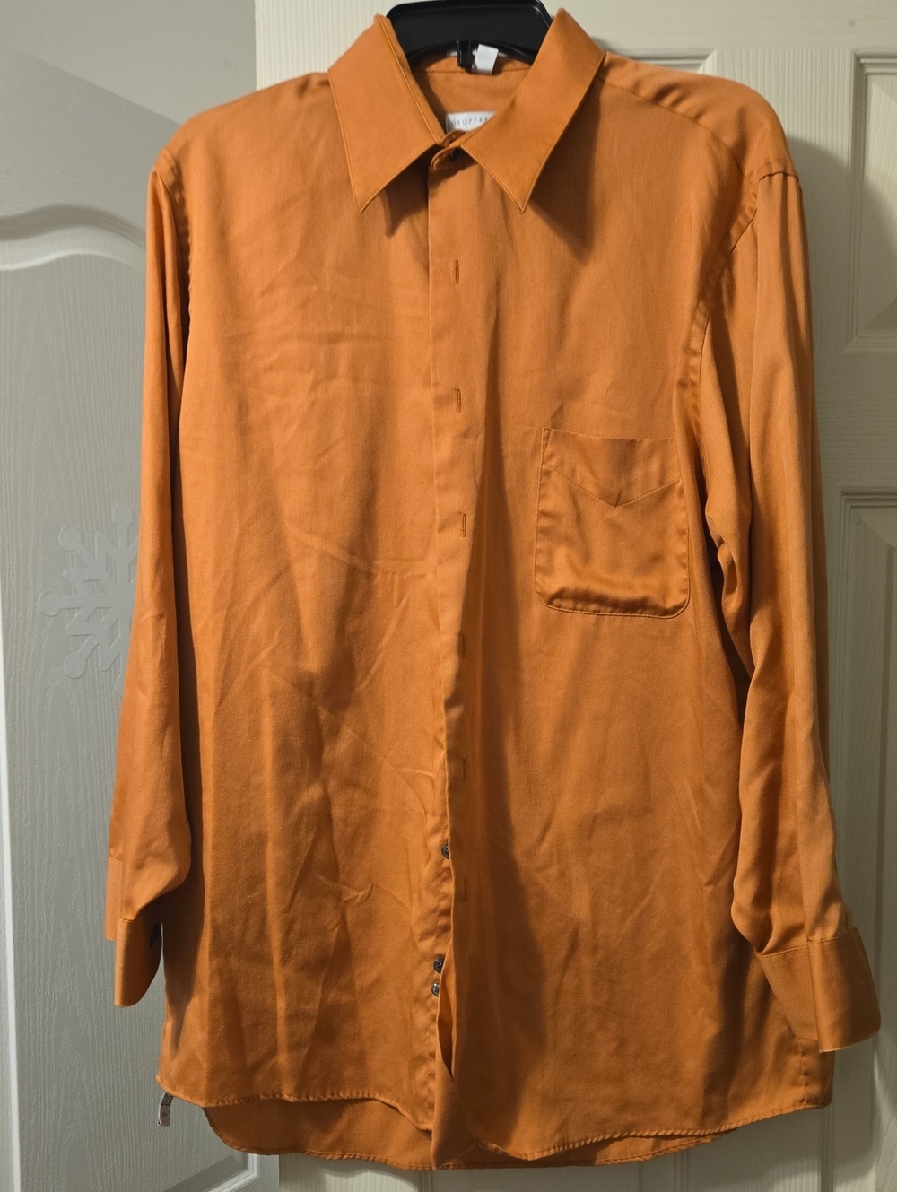 Geoffrey Beene Men's Orange Long-Sleeve Dress Shirt